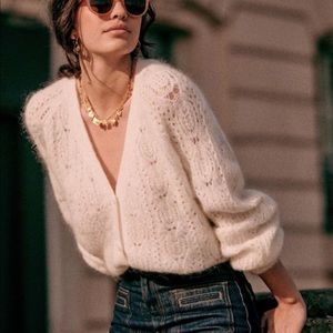 Sezane Joia Cardigan - cream xs
